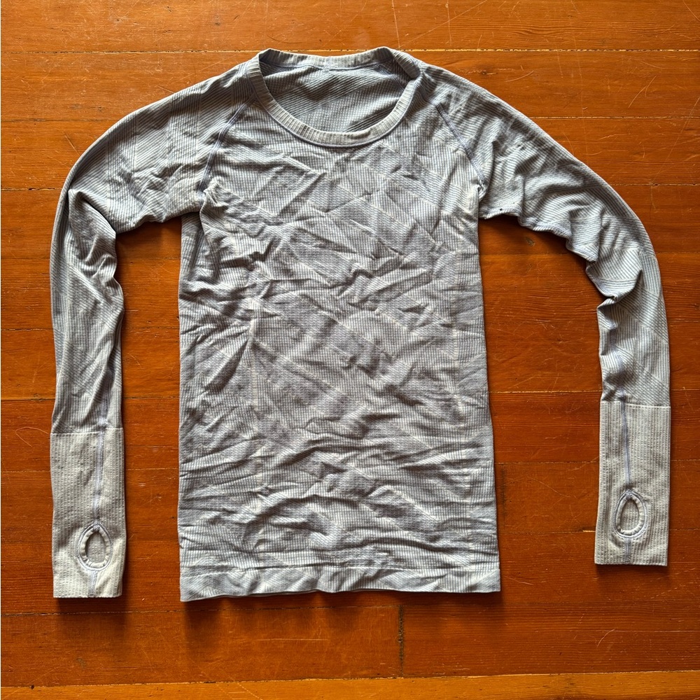 Lululemon Athletica Light Blue Long Sleeve Tee